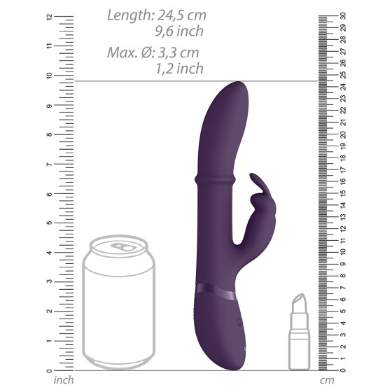 Vibro Rabbit Halo 24.5 x 3.5cm Violet