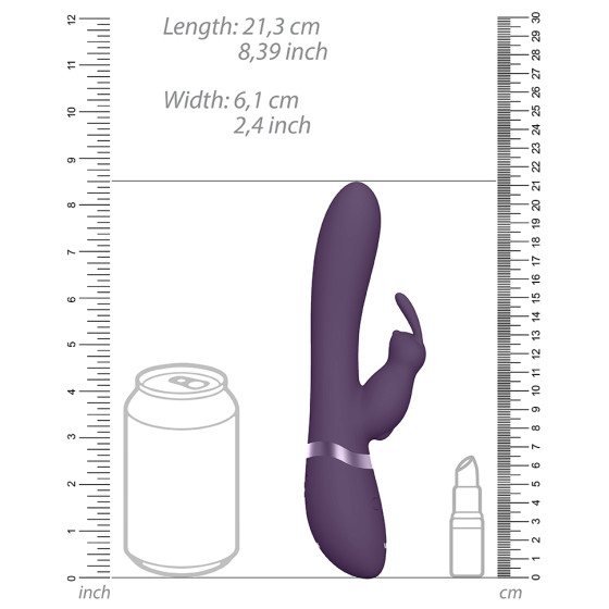 Vibro Rabbit gonflable Taka 22 x 6cm Violet