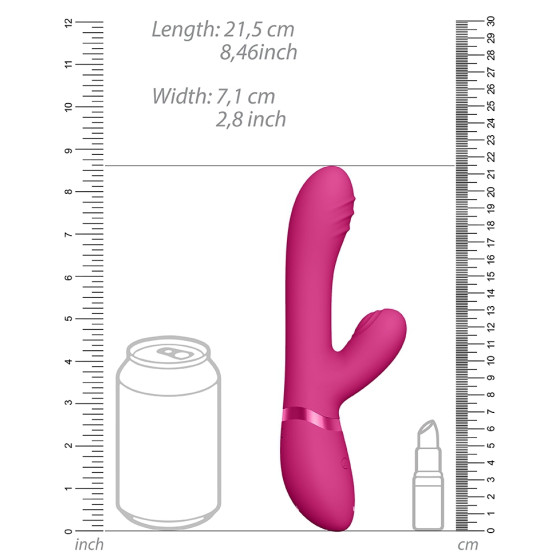 Vibro Rabbit Tani 22 x 3.5cm Rose