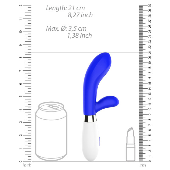 Vibro Rabbit Achilles 20cm Bleu