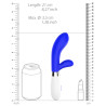 Vibro Rabbit Achilles 20cm Bleu