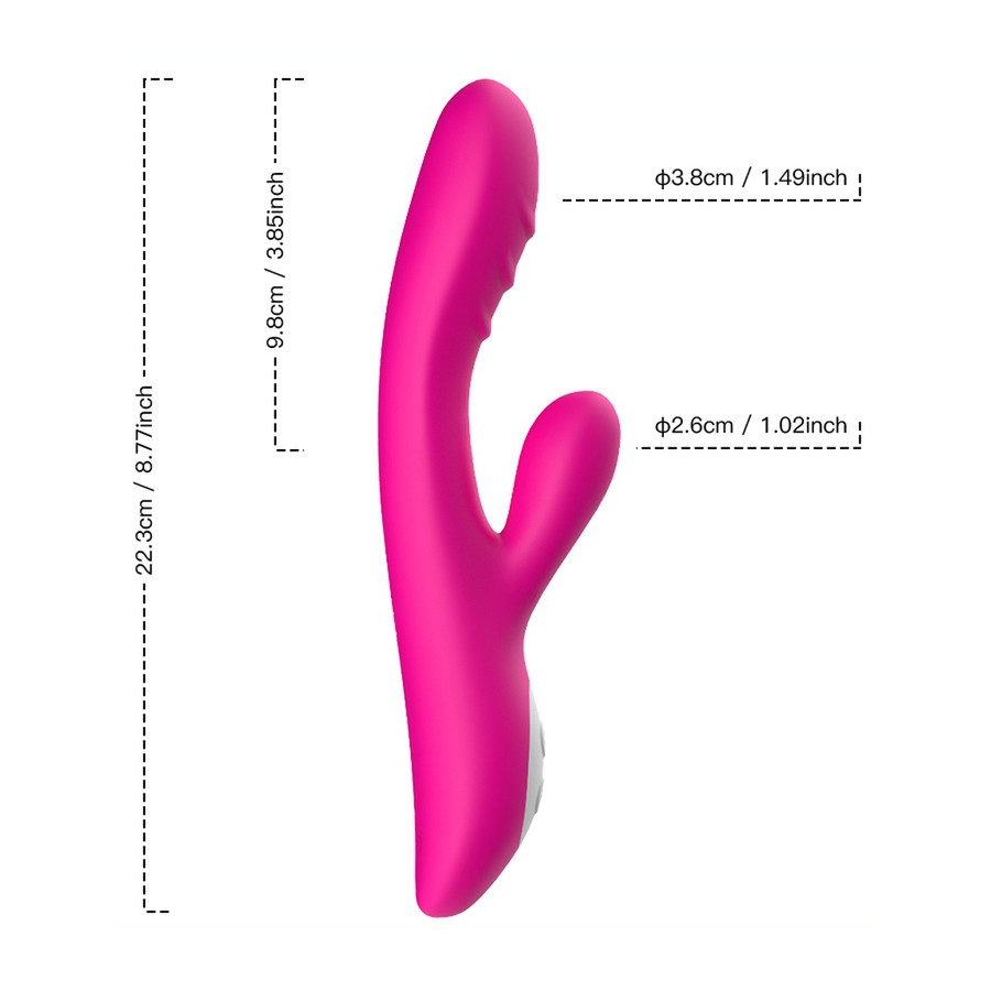 Vibro Rabbit chauffant Spark 22cm Rose