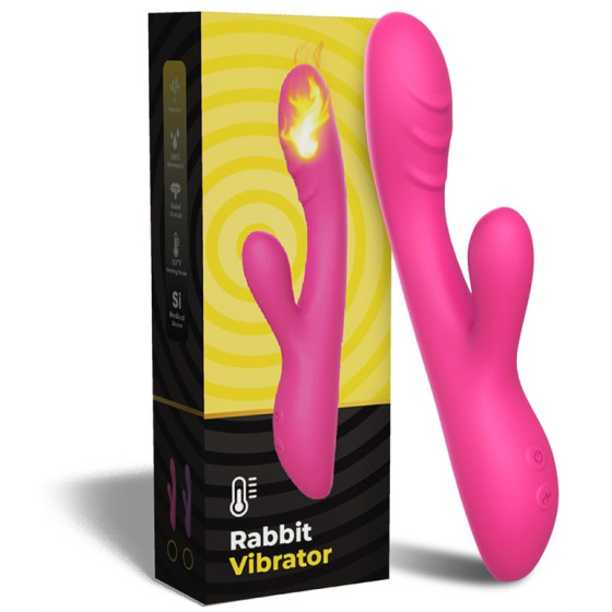 Vibro Rabbit chauffant Spark 22cm Rose