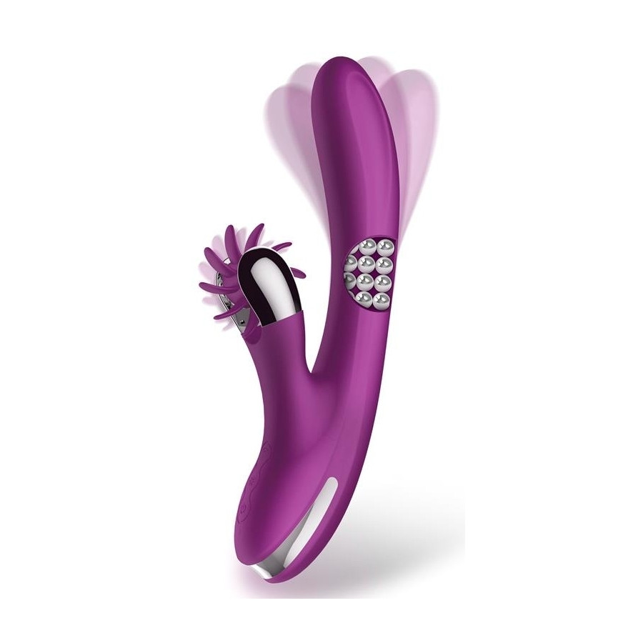 Vibro Rabbit Rotating Double 10 x 3.5cm Violet Vibro Rabbit Rotating Double 10 x 3.5cm Violet