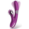Vibro Rabbit Rotating Double 10 x 3.5cm Violet