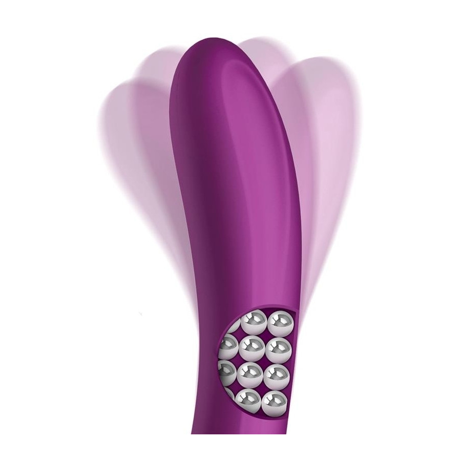 Vibro Rabbit Rotating Double 10 x 3.5cm Violet
