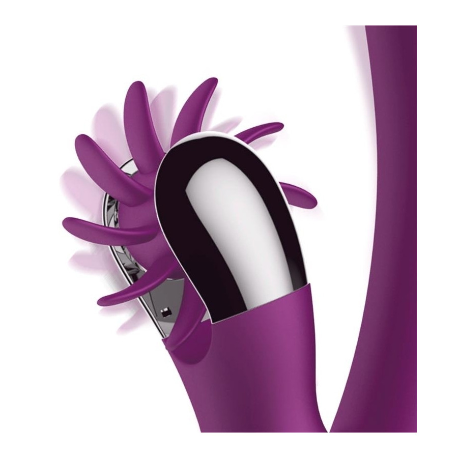 Vibro Rabbit Vibrating Double 10 x 3.5cm Violet