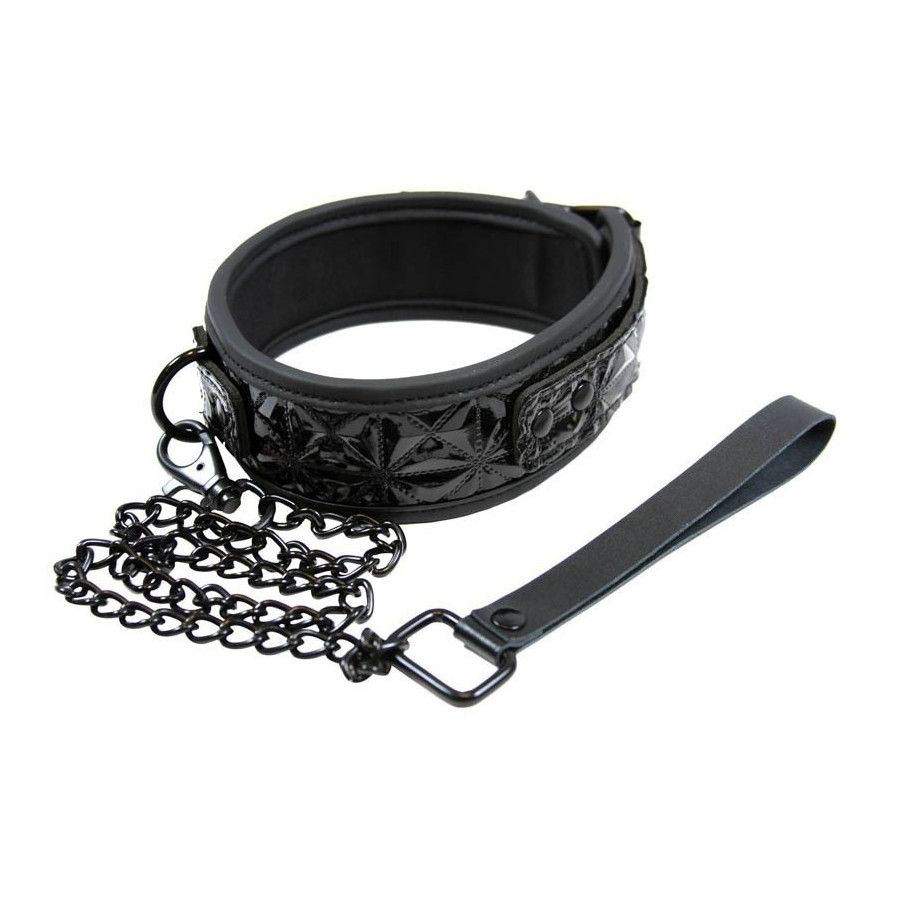 Collier et laisse SM - Sinful Black Collier et laisse SM - Sinful Black