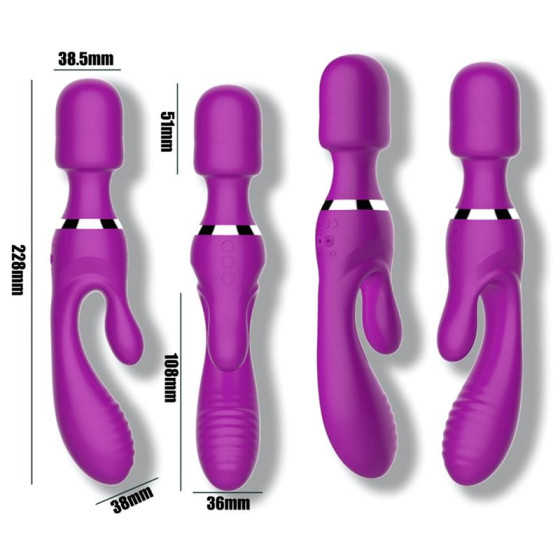 Vibro et Wand Fifteen Action Violet