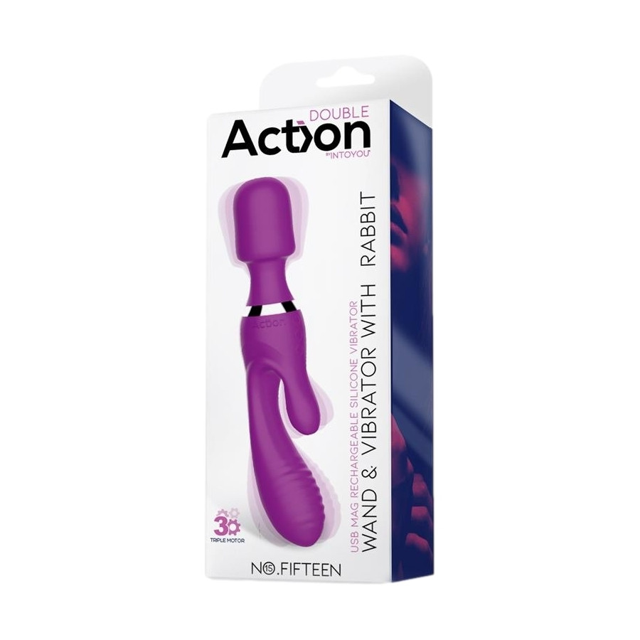 Vibro et Wand Fifteen Action Violet