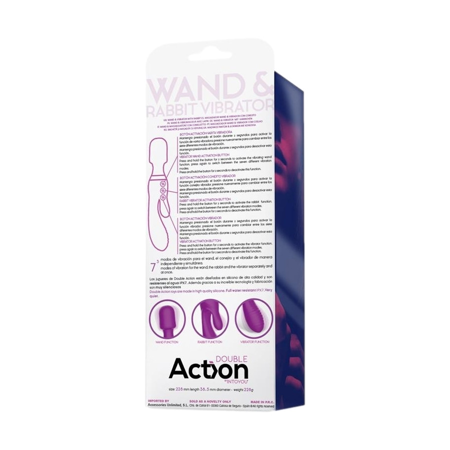 Vibro et Wand Fifteen Action Violet