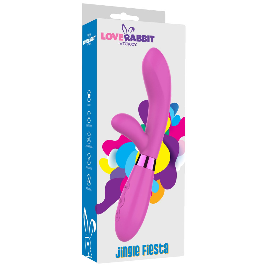 Vibro Rabbit Jingle Fiesta 20cm Rose