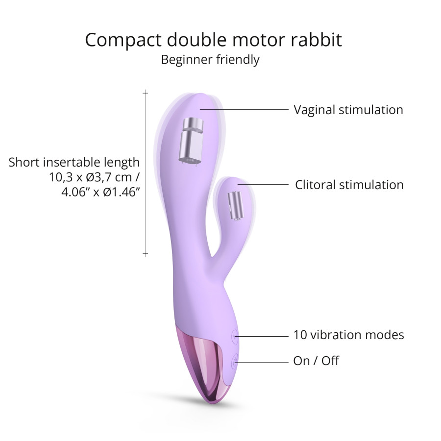 Vibro Rabbit Funky Bunny Love to Love Mauve