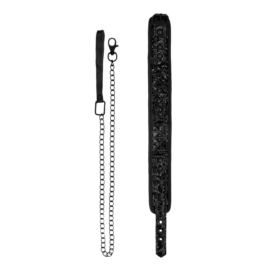 Collier et Laisse Luxury Noir