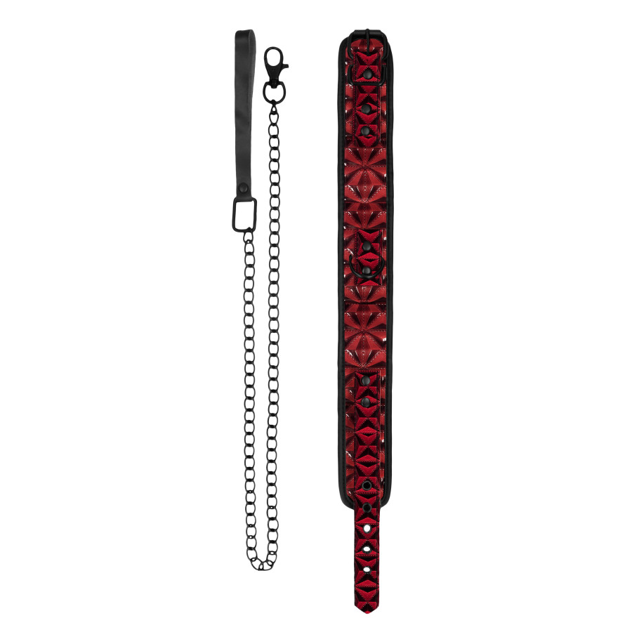 Collier et Laisse Luxury Rouge