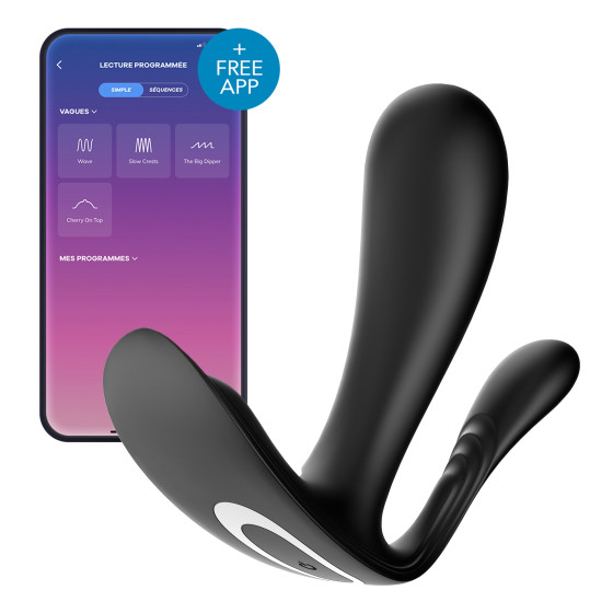 Stimulateur connecté Top Secret+ Satisfyer 9 x 3cm Noir