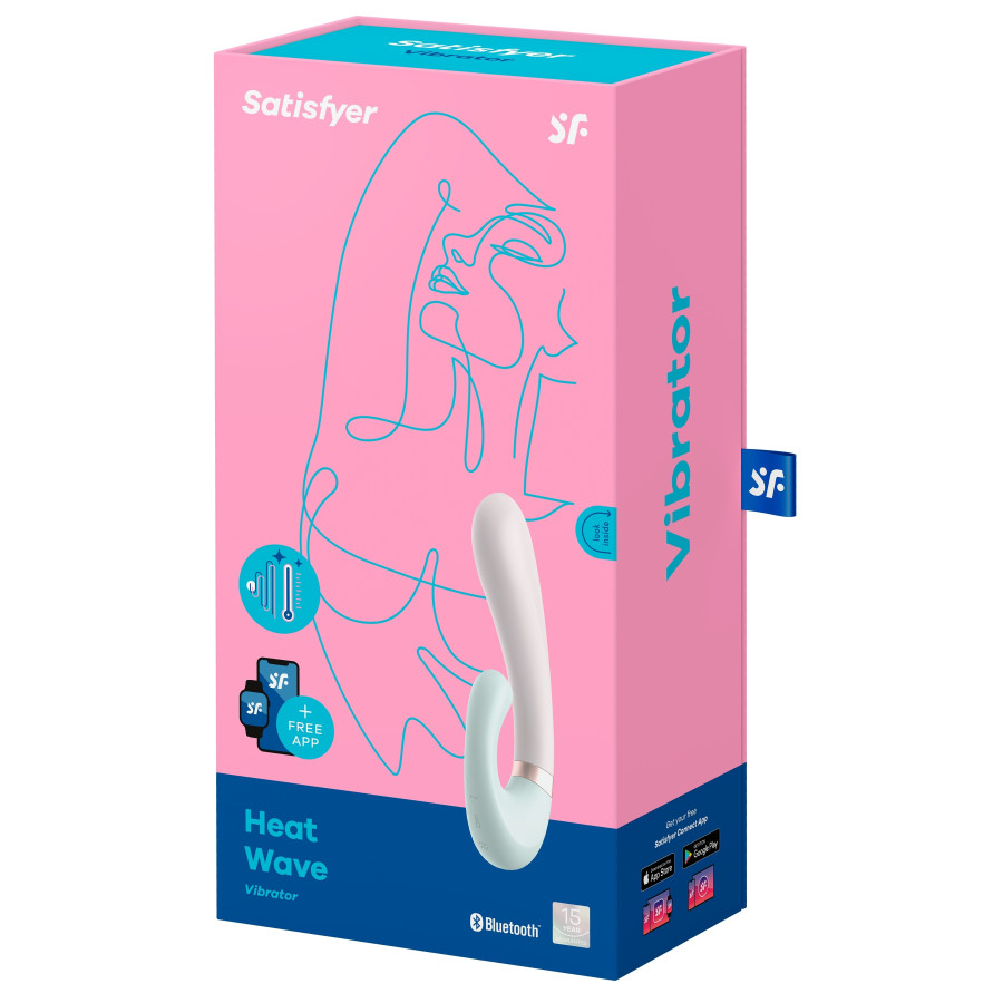 Stimulateur Point G connecté Heat Wave Satisfyer 14 x 3.5cm Menthe