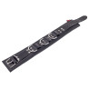 Collier rembourré en cuir avec Anneaux D Noir 