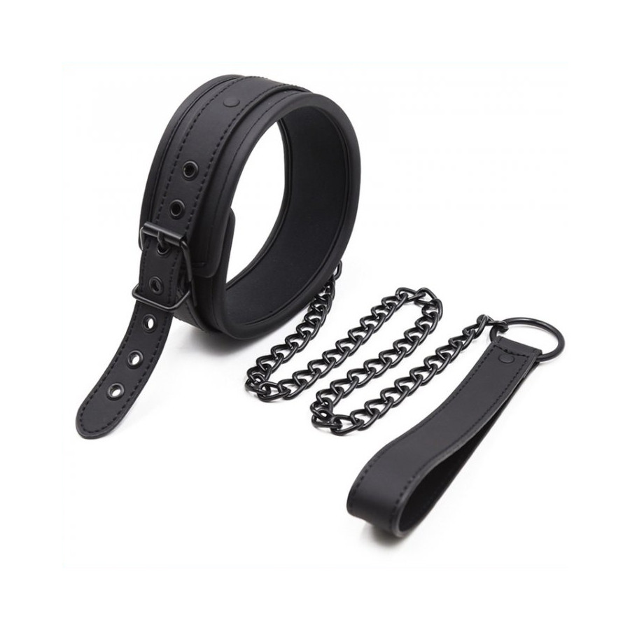 Collier Soumission avec laisse Noir Collier Soumission avec laisse Noir