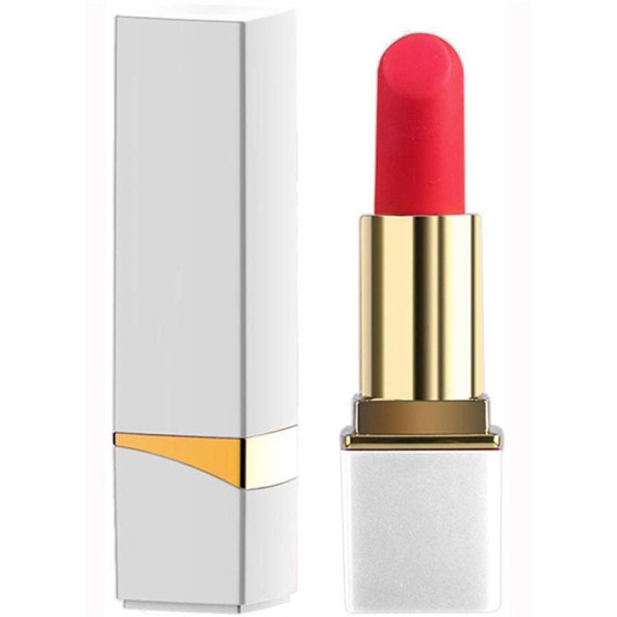 Mini Vibro Lipstick Rock 8.7 x 2.3cm Blanc
