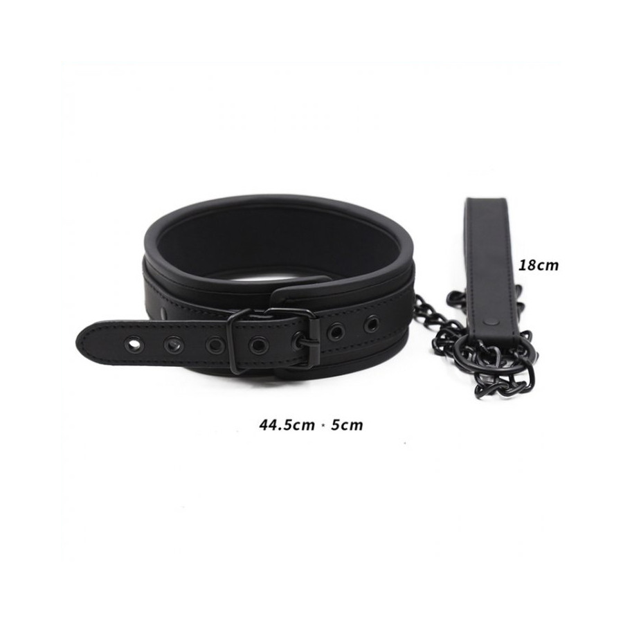 Collier Soumission avec laisse Noir