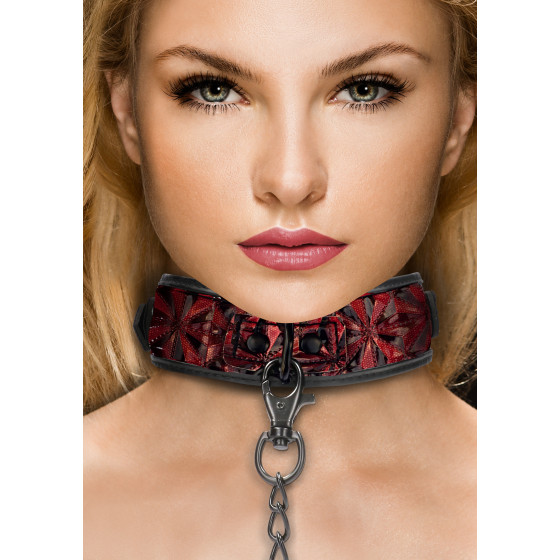 Collier et Laisse Luxury Rouge