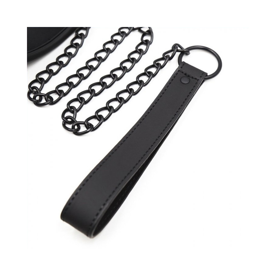 Collier Soumission avec laisse Noir