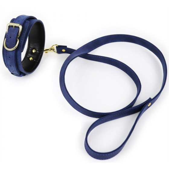 Collier et Laisse Lighty Bleu