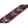 Collier en cuir avec 3 Anneaux D Rouge