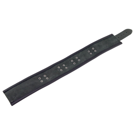 Collier en cuir 3 anneaux D Noir