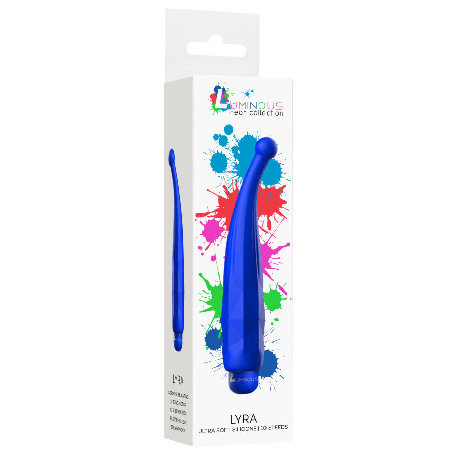 Mini vibro Lyra 15cm Bleu