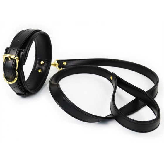 Collier et Laisse Lighty Noir