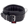 Collier rembourré en cuir avec Anneaux D Noir 