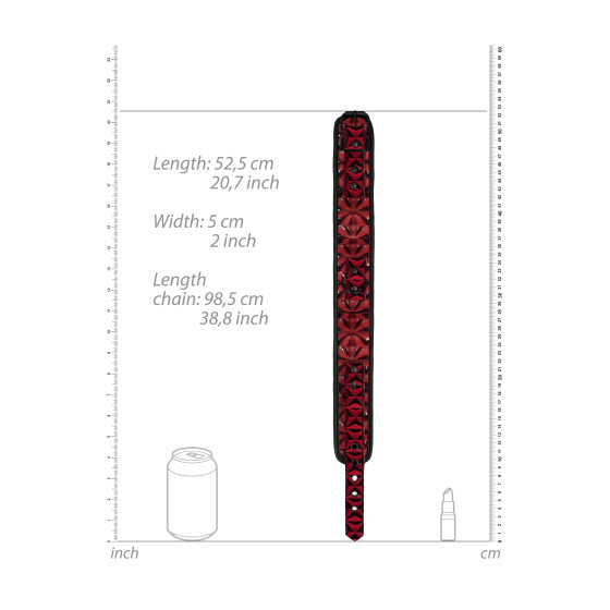 Collier et Laisse Luxury Rouge