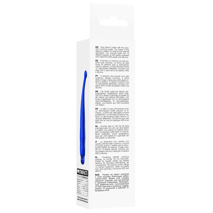 Mini vibro Lyra 15cm Bleu