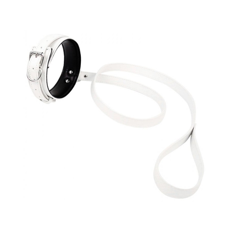 Collier et Laisse Lighty Blanc