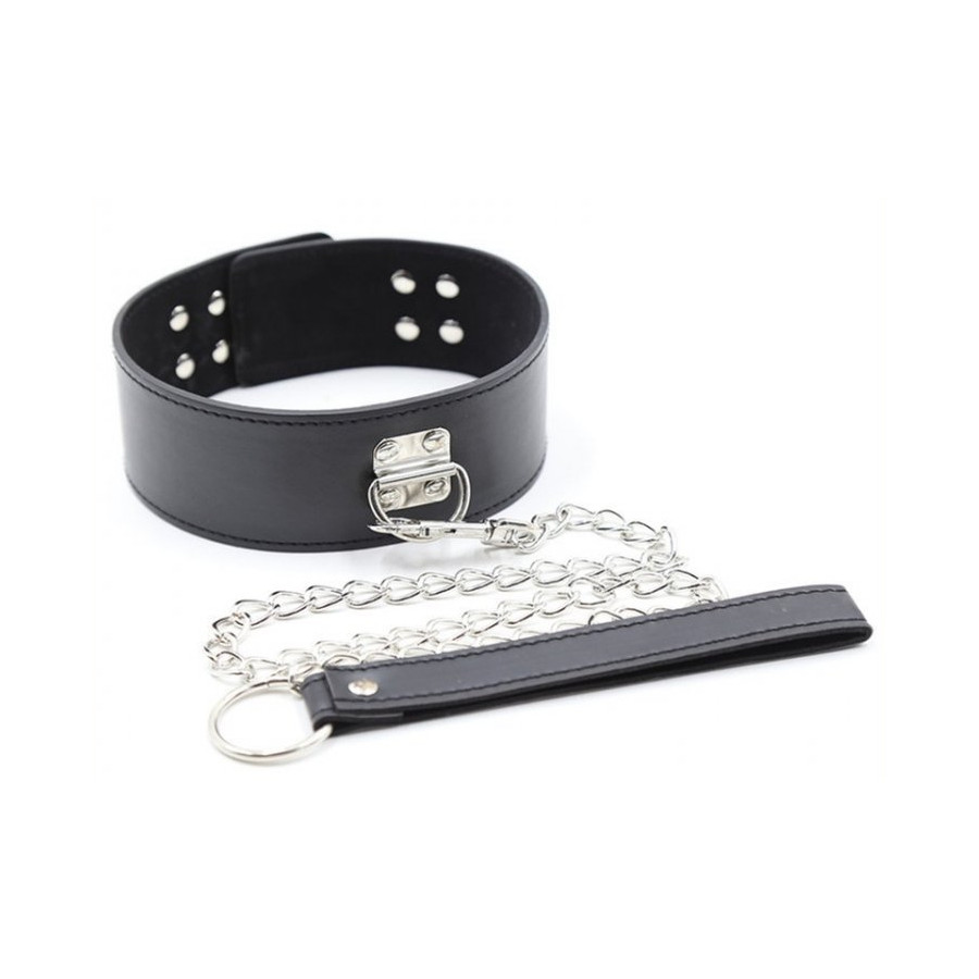 Collier et Laisse Pin Lock Noir