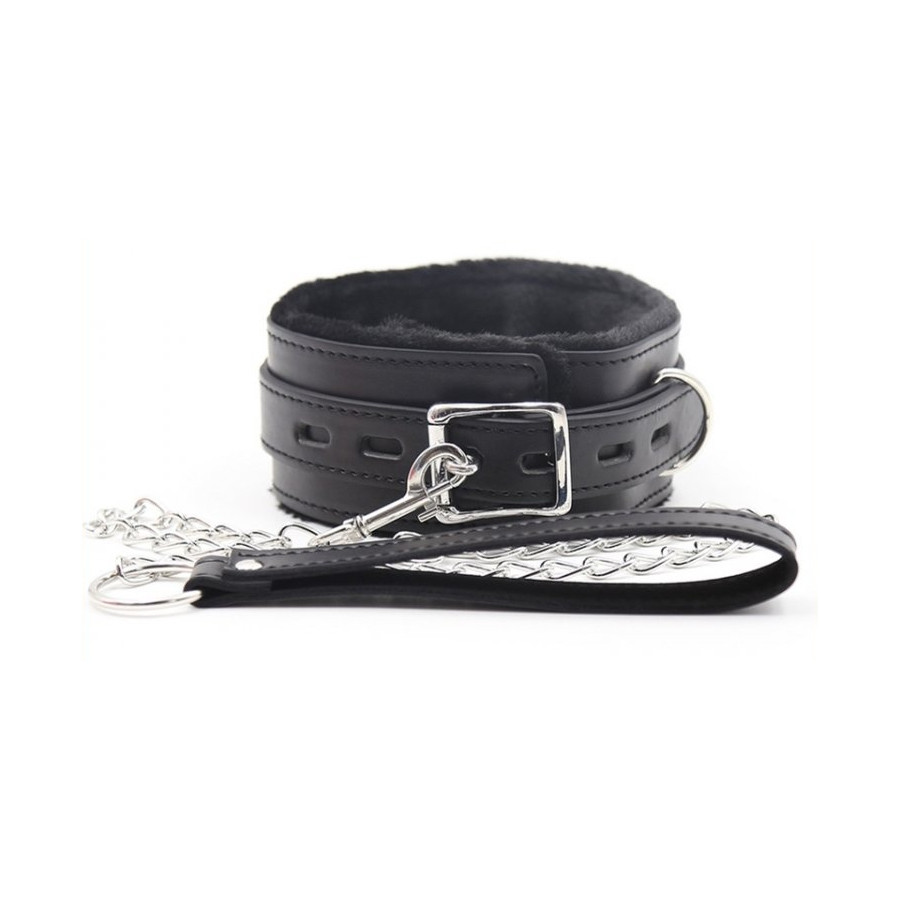 Collier Laisse Fur Noir