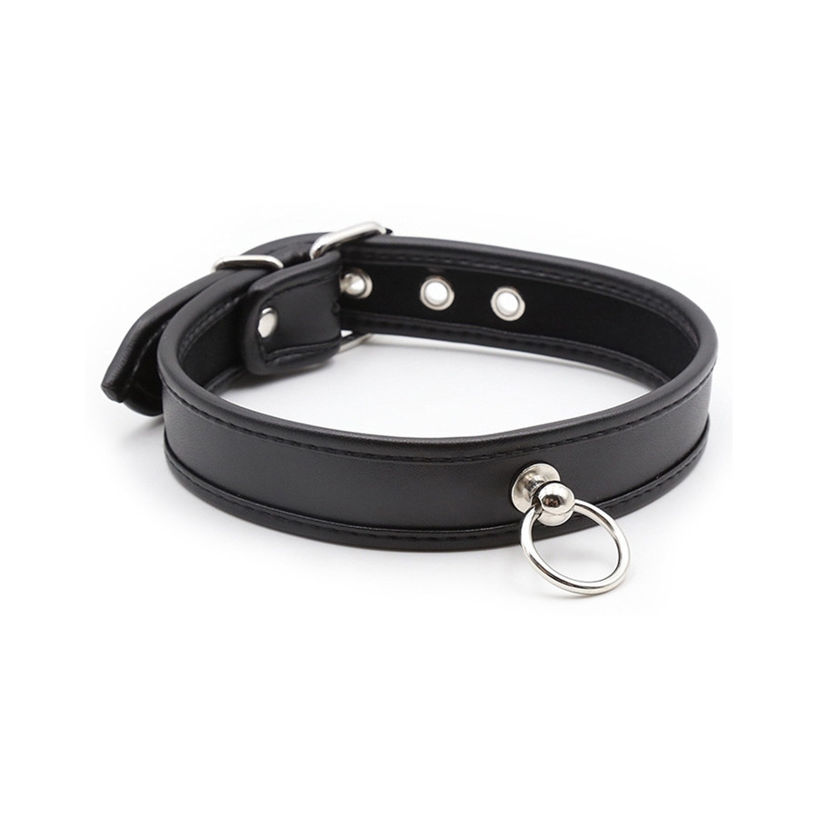 Collier O Ring Simili Noir