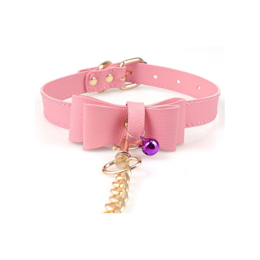 Collier Laisse Bow Rose