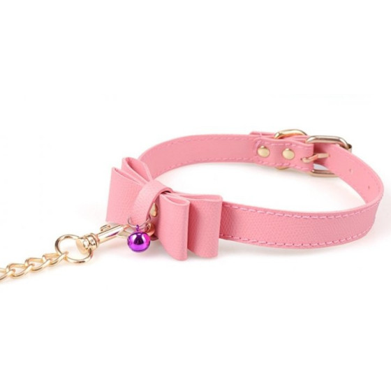 Collier Laisse Bow Rose