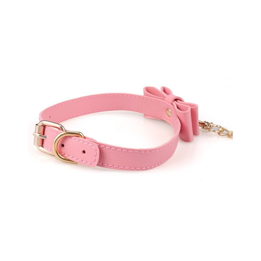 Collier Laisse Bow Rose