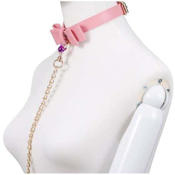 Collier Laisse Bow Rose