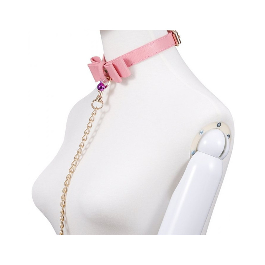 Collier Laisse Bow Rose