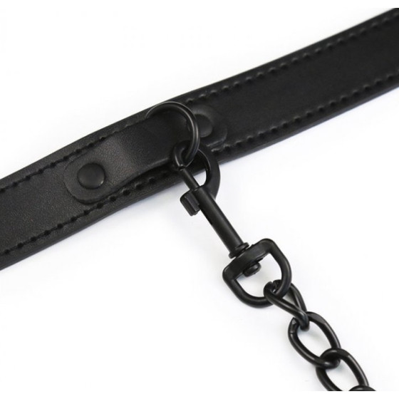 Collier et Laisse Ball Top Noir