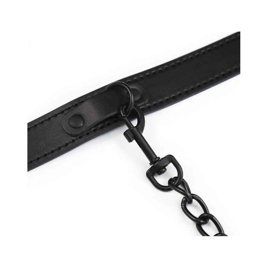 Collier et Laisse Ball Top Noir