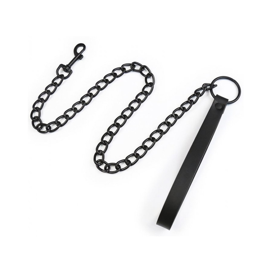 Collier et Laisse Ball Top Noir