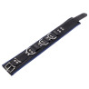 Collier rembourré en cuir 3 Anneaux D Bleu