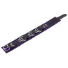Collier en cuir 3 Anneaux D Violet-Noir