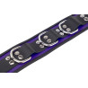Collier en cuir 3 Anneaux D Violet-Noir